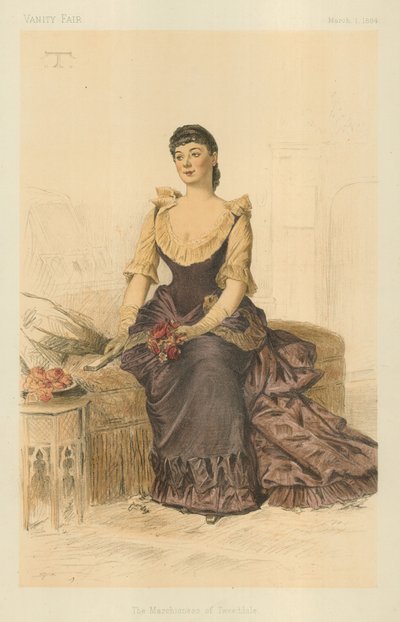 Die Marquise von Tweeddale, 1. März 1884, Vanity Fair Karikatur von Theobald Chartran